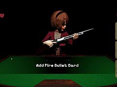 in x roulette 2, curvy girl gets blowbang and bukkake on table