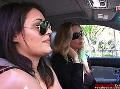 Busty dark-haired slut with natural tits takes a messy facial