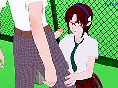 I love watching mari makinami and ritsuko akagi have intense sex in this hentai.