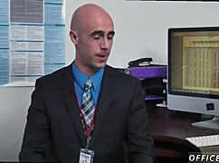 The manager is such a demanding stud in this hardcore gay scene.