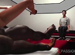 3d Cuckold Young Blonde With Big Black Cock