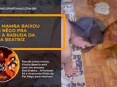 Vitoria Beatriz screams during rough monster cock action with black mamba