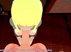 Samui gives a pov blowjob to naruto in this see-through fantasy scene