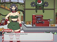 Wow, the boss has a huge cock in this hentai game!