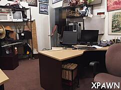 amateur babe lured to back room for hard screwing.