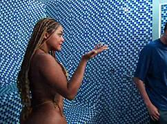 Hey, wanna join me and my friend’s son for steamy interracial sauna action?