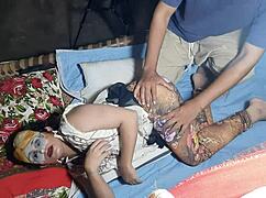 Desi bhabhi getting first anal fucking by Bihari Ramu with clear audio