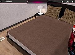 anime babe tries on sexy lingerie in brothel