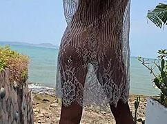 wow, voyeur exhibition for neighbors with hairy legs and ass!