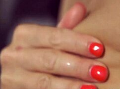 Teen feels pleasure stuffing her tight cunt with dildos