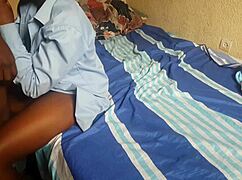 Man, this ebony teen gets pounded hard missionary style in homemade clip!