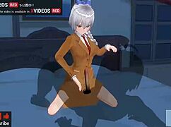 無修正アニメ　テッサの手こき、中出しオナサポ