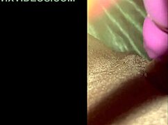 Ebony BBW Milaj explores her big tits and vagina with a new wand vibrator in POV