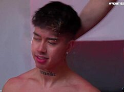 I’m, uh, mummified slut lovin’ this muscle stud’s wet treatment, ya know?