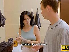 Busty Russian girl SCOLDS stepbro before TEMPTING him into TABOO SEX