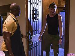 this black hunk takes the redhead twink's virginity with deepthroat and anal rimming