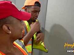 dickhddaily and devin passionately drill ebony pipes, feeling the intense pleasure.