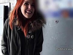 Redhead Spanish Student Gets Wild in Public Group Banging Session
