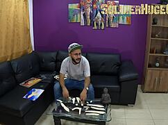 Best friend's latina girlfriend seduces me for sloppy unprotected penetration and cum inside