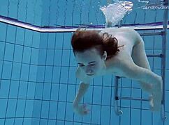 Oh, striped swimsuit teen anna netrebko strips underwater!