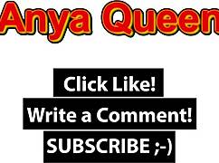 Female student Anya Queen in short t-shirt and stockings gives sensual handjob