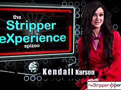 sexy kendall karson, a stripper, gets punished by big dick in garage.