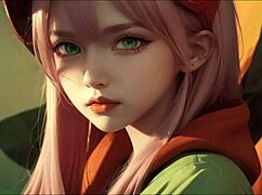 ai generated zerotwo awaits your wildest hentai fantasies.