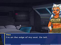 Hey, check out this Star Wars cosplay where the orange trainer slut gives a blowjob and gets dominated in BDSM 😈