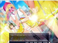 Exhibitionist playgirl in anime-style porn series