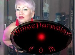 Mature mommy with big tits and wet pussy enjoys plush bunny fantasy