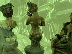 Retro vintage cartoon anime hentai illustration featuring erotic scenes