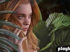 hairy pussy redhead model celeste rasmussen posed naked and exposed beautiful curvy body