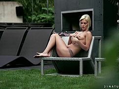 Candee Licious, sexy Hungarian teen, masturbates solo