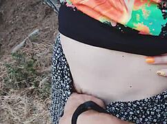 Risky Public Fucking In The Forest With Handjob And Pussy Play, Cute Sea Views 4K