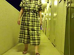 Wife gets excited masturbating outdoors.