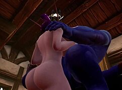 i'm the blue man fuckin this elf in warcraft parody, her tits r so big n ass tight