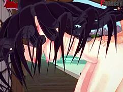 Friedrich der gro�e engages in hard fucking with ahegao expression in azur lane fantasy