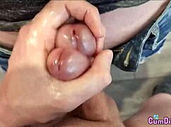 Gay Twink Buddies Share Handjob and Cum Together