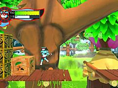 Oh so hero gay hentai with endless cumshot and hot footjob on beach