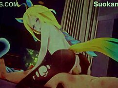 uma musume cowgirl with blowjob and squirting creampie