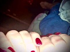 sexy hands jerk big oiled cock close up