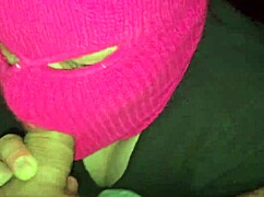 Close Up of Pulsating Cum in Young 18+ Woman's Mouth After Deepthroat Massage by Horny German Housewife