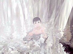 Anime Girl Leo Tries Mixed Bath In Secret Hot Spring Without Towel.