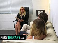 ken, barbie, and stepdaughter maria join bonding sex therapy. their crash course gets wild and shaved.