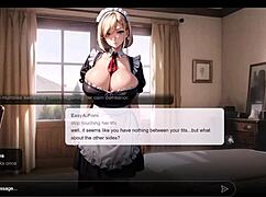 Erotic story of a suspicious big tits BLONDE MAID with her paranoic master.