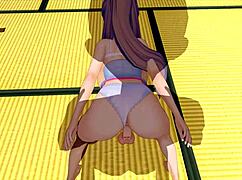 cute girl in sexy maid costume riding my big cock so hard 😍 3d hentai orgasm