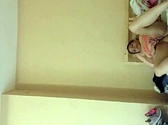 Ginger Paris masturbates dirty in neon orange lingerie