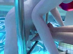 3d Animated Futa Sex In Pool Where Lustful Girl Sucking Dickgirls Cock And Fucking