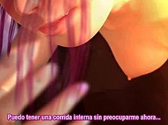 Rina explores the hole in this detailed 3D anime hentai scene