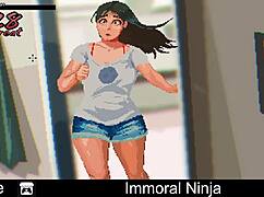 immoral ninja with erotic oral comedy 😈